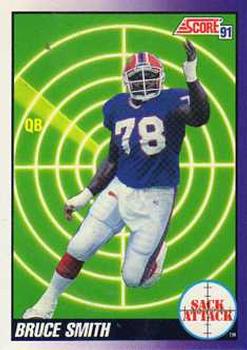 Bruce Smith Buffalo Bills 1991 Score NFL Sack Attack #660